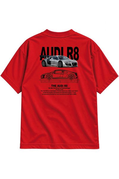 genosha R8 Sport Car Printed Oversize T-Shirt Front and Back Design