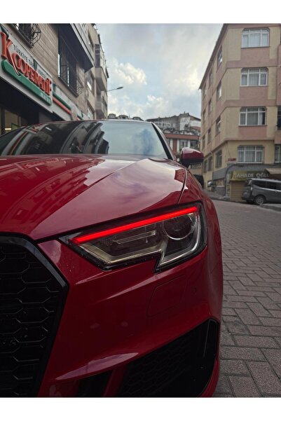 ARKT STİCKER Audi A3 8V Makyajlı Kasa Gündüz Led 2016-2020 Kırmızı