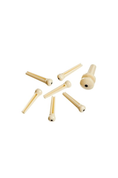 Daddario D'Addario PWPS12 Ivory με Μαύρες Κουκκίδες - Πείροι Γέφυρας Κιθάρας