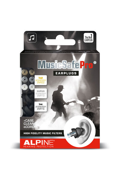 Alpine MusicSafe Pro Μαύρο - Ειδικές ωτοασπίδες για μουσικούς σε μαύρο χρώμα