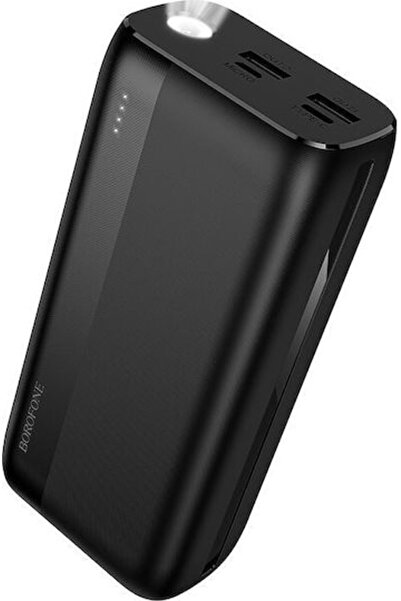 Borofone BJ86A Victoria Power Bank 30000mAh με 2 θύρες εξόδου USB-A Μαύρο