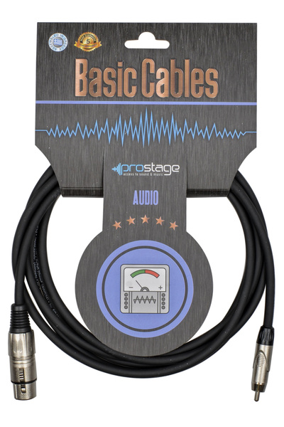 Prostage BRCF-05 - Επαγγελματικό καλώδιο XLR θηλυκό σε RCA αρσενικό 5 μέτρα