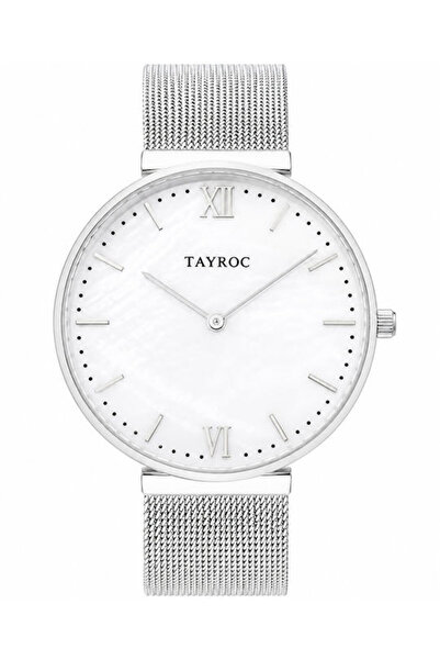 Other Γυναικείο ρολόι Tayroc 36mm με μπαταρία και γκρι λουράκι από ανοξείδωτο...