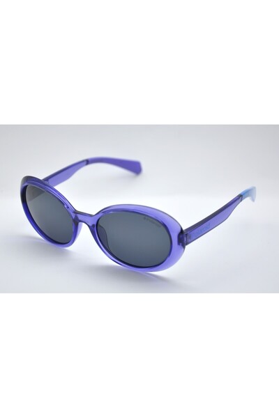 Polaroid Kids 8033S 49 B3V C3 Transparent Purple Polarized Gray Unisex Childr...