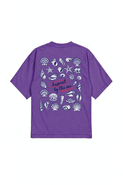 genosha Happiest by the Sea Oversize T-Shirt with Front and Back Print