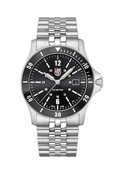 Lumino Luminox Ανδρικό Ρολόι 42mm με Μπαταρία και Ασημί Ατσάλινο Μπρασελέ