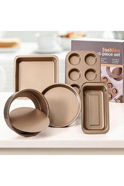Generic REOCLE 5-Piece Nonstick Baking Pans Set, Bakeware Sets with Round/Squ...