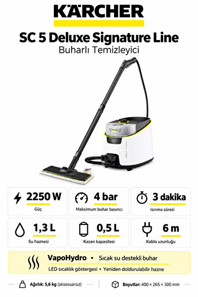 Karcher Kärcher SC 5 Deluxe Signature Line VapoHydro LED Göstergeli Buharlı T...
