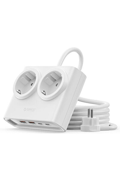 Orico PDC25 Πολύπριζο 2 Υποδοχές με 2 USB-A, 2 USB-C και Καλώδιο 1.6μ