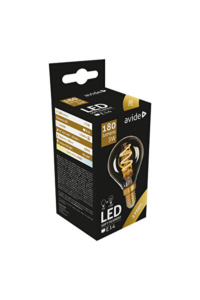 Avide LED Μαλακό Νήμα Μίνι Σφαίρα 3W E14 360 °   2700K - Λάμπα LED