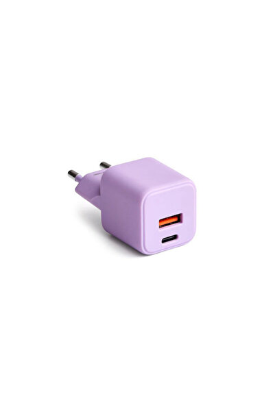 Colorum Φορτιστής με ενσωματωμένο καλώδιο 30W Power Delivery Μωβ (GSM178775)