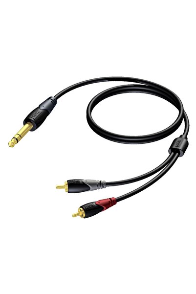 PROCAB CLA-719-3 - Καλώδιο στερεοφωνικό Jack 1/4 - 2 RCA 3 μέτρα
