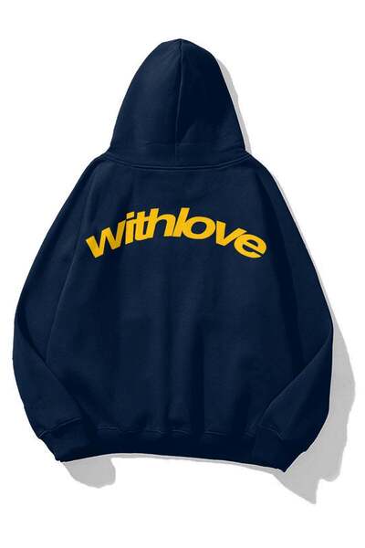 Cupla Unisex with Love Sweatshirt Lacivert