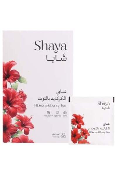 SHAYA Tea refreshing hibiscus and berries without caffeine from chaya-20 bags