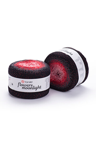 Yarnart Flowers Moonlight Pamuklu Simli Degrade El Örgü İpi 260 gr 1000 m - 1...