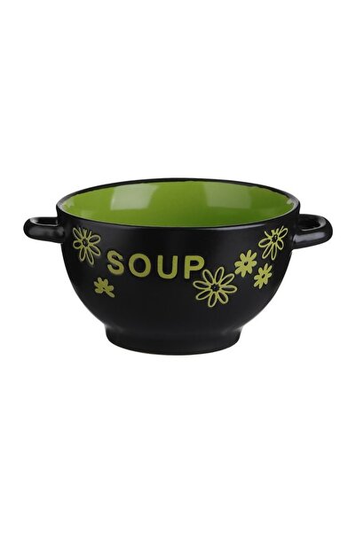 OEM Bol ceramic negru verde "Soup" pentru supă 700 ml