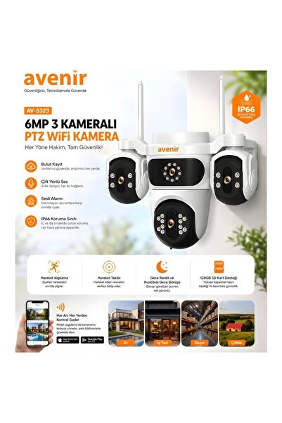 AVENİR AV-S323 6mp 3 Kameralı Wifi Kamera
