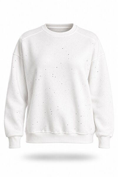 5in1Canpolat White Stone Crew Neck Sweatshirt 12177