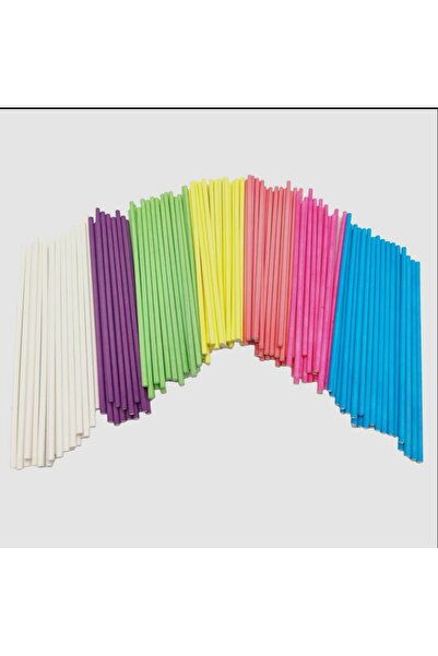 hediyehobihersey Yesil Cakepop Lolipop Marshmallow Çikolata Sunum Çubuğu 11 cm 50 ad