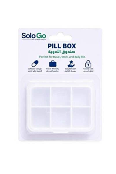 Sologo Solo Go Medicine Organizer Box - 6 Compartments