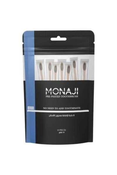 MONAJI Monagi Disposable Pre-Pasted Toothbrushes - 10 Pieces