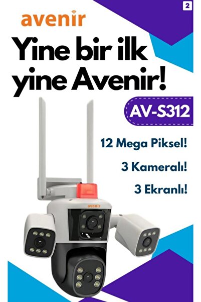 AV-S312 12 MP 3 LENSLİ WİFİ IP PTZ KAMERASI