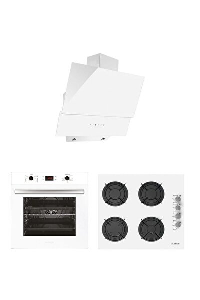 Alveus Beyaz Cam Ankastre Set (MFA 627 WH + KLS 670 WH + MOD 3000 )