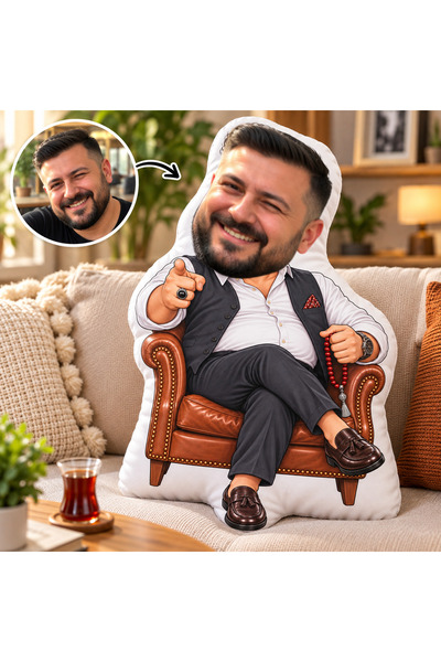 Kişiye Özel Reis Abi Tasarım Şekilli Yastık