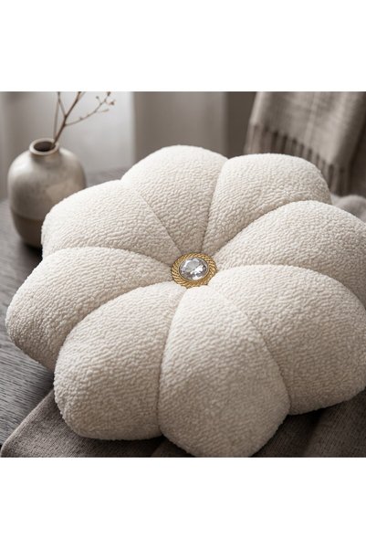 Framgan Floréa Throw Pillow – Special Design Decorative Filled Throw Pillow in Daisy Flower Shape