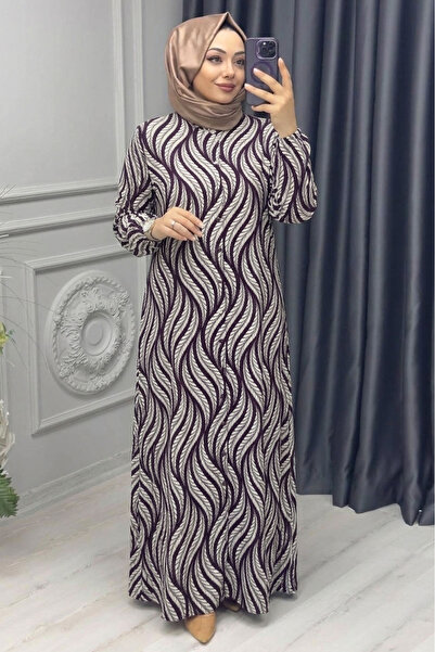 Ebrarengiz Moda VİSKON KADIN DÜĞMELİ ELBİSE