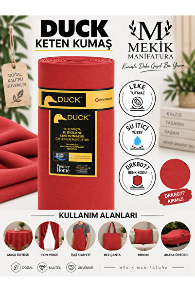 MEKİK MANİFATURA Plain Color Duck Linen Fabric