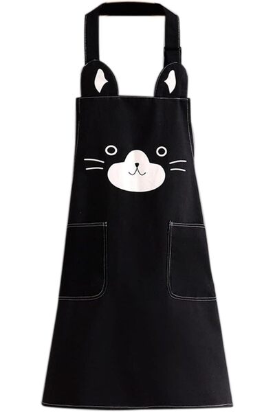 SWIUKPHE Waterproof Denim Apron with Pockets, Adjustable for Women