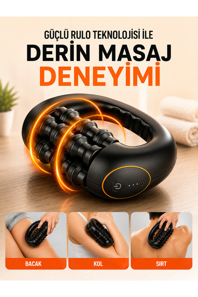 Genel Markalar Dönen Şarjlı Selülit 360° Döner Masaj Aleti Boyun Omuz Sırt Ba...