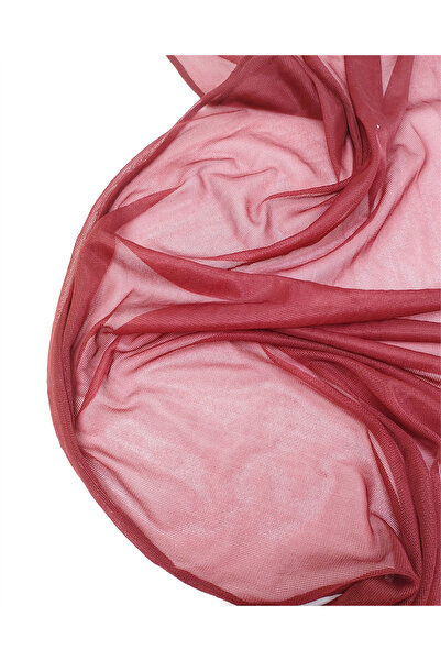 Kumaş Parça Burgundy Thin Slightly Shiny Transverse Stretch Tulle Fabric for ...