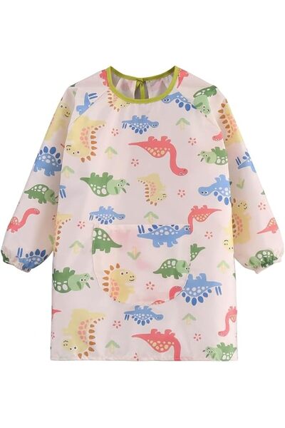 TERRIFI Kids Art Smock, Waterproof Kids Apron with Pocket, Long Sleeve Painti...