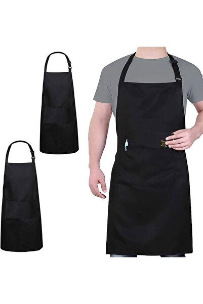 OriTi Kitchen Cooking Aprons, Adjustable Bib Soft Chef Apron with 2 Pockets f...