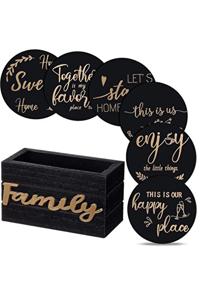 TERRIFI Housewarming Gifts for Home Decoration Wooden Heart Coasters for Drin...