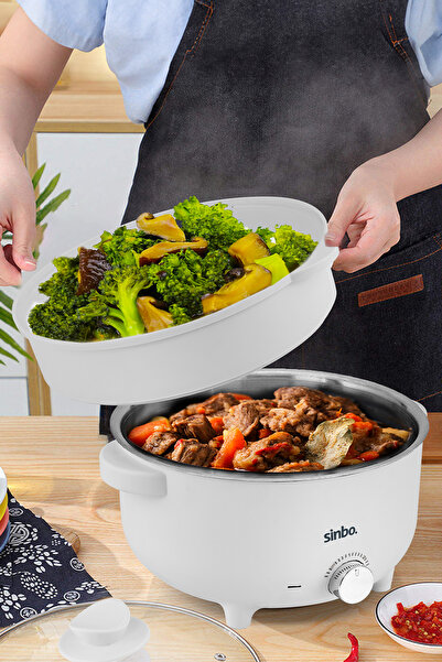 Sinbo Sco-5061 700w 3 Litre Çok Fonksiyonlu Buharlı Pişirici Güveç, Pilav, Çorba, Haşlama - PH