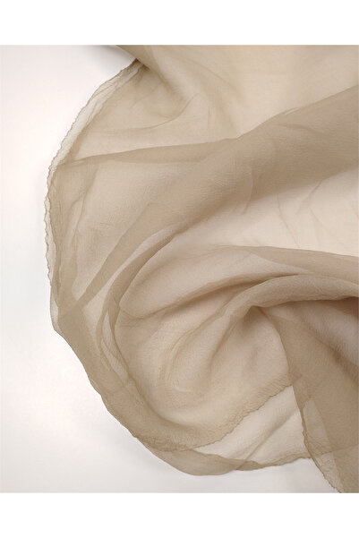Kumaş Parça Gray Green Sandy Textured Light Shiny Organza Tulle Fabric for Dr...