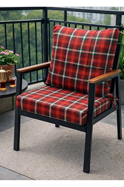 Genel Markalar Balkon Sandalye Minder ve Sırt Kılıfı Seti – 55×60×8 cm (8 Parça)