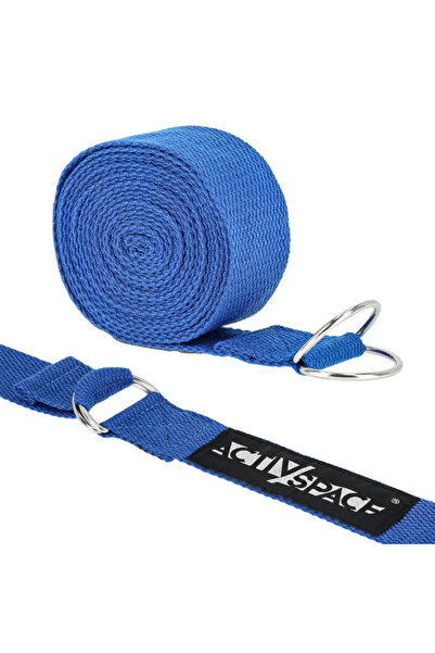 ACTIV SPACE Curea de yoga rezistentă 300x3.8cm - albastru
