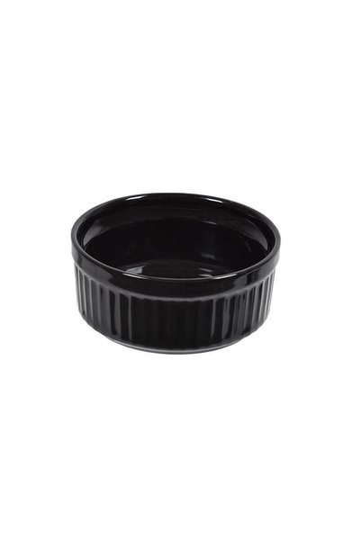 OEM Bol pentru sosuri din porțelan negru 60 ml, model reliefat