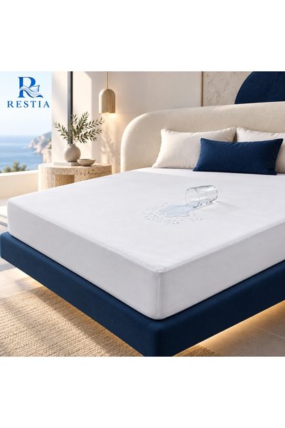 restia Bekjat Suite Hotel Linen Set - Felt + 2 Pillowcases + Mattress Protector + 2 Pillow Protectors + 2 Cotton Towels + 2 Bathrobes + 2 Slipper Sets