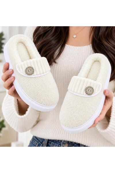 PLN SHOES شبشب نسائي مريح وخفيف الوزن مزين بأزرار ونعل إيفا عالي ومبطن بالقطي...