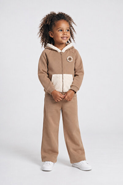 wolly woo Girl's Tracksuit Set with Hooded Pattern 6-9 Years Old