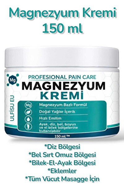 ULFİSU COSMETİCO Magnezyum Kremi 150 ml - MaGnePlus Magnezyum Kremi 150 ml Bü...