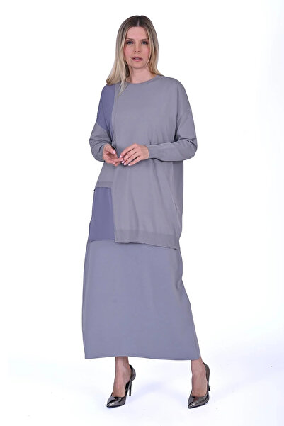 Invee Pencere Knitwear Tunic Gray 6986