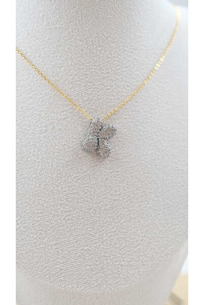 Jerie قلادة على شكل بالون مرصع بالأحجار