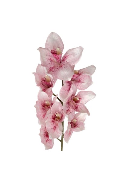 Ambalaje Flori Online Cymbidium Fir Artificial Vintage 85cm Roz Roz Pal