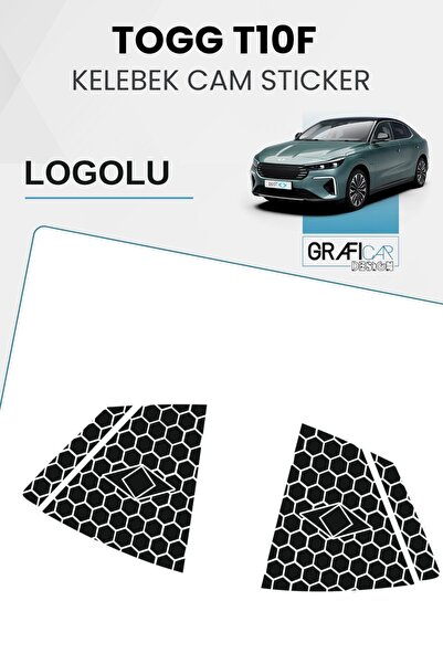 GRAFİCAR TOGG T10F SEDAN Uyumlu Kelebek Cam Sticker Set - LOGOLU